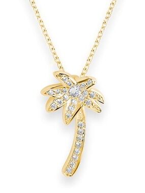 Sterling Forever Shine Bright Palm Tree Necklace